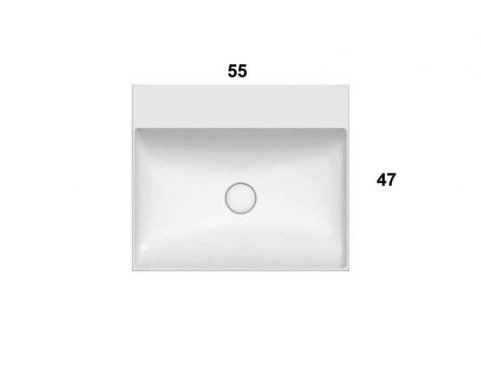 Раковина Globo Le Lastre B6R55 55 х 47 схема 3 Раковина Globo Le Lastre B6R55 55 х 47 схема 3