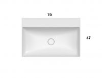 Раковина Globo Le Lastre B6R70 70 х 47 схема 3