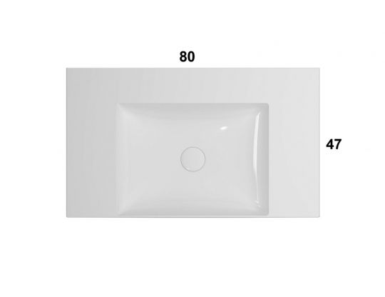 Раковина Globo Le Lastre T-Edge B6R82 80 х 47 схема 3