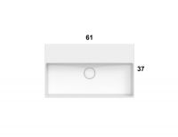 Раковина Globo Le Lastre T-Edge IN062 61 х 37 схема 3