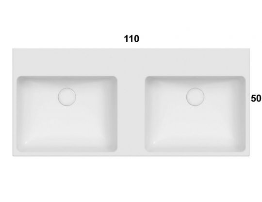Раковина Globo I Classici SCQ110 110x50 схема 3