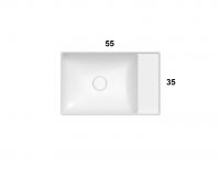 Накладная раковина Globo Le Lastre TE0551 55x35 схема 3 Накладная раковина Globo Le Lastre TE0551 55x35 схема 3