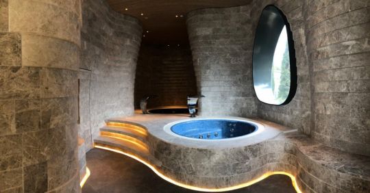 СПА бассейн с мозаикой Aquavia Oasis d250 см на шесть человек 250х250 схема 6