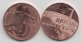 Франция 1/4 евро "XXXIII летние Олимпийские игры, Париж. Гандбол" 2024 год UNC