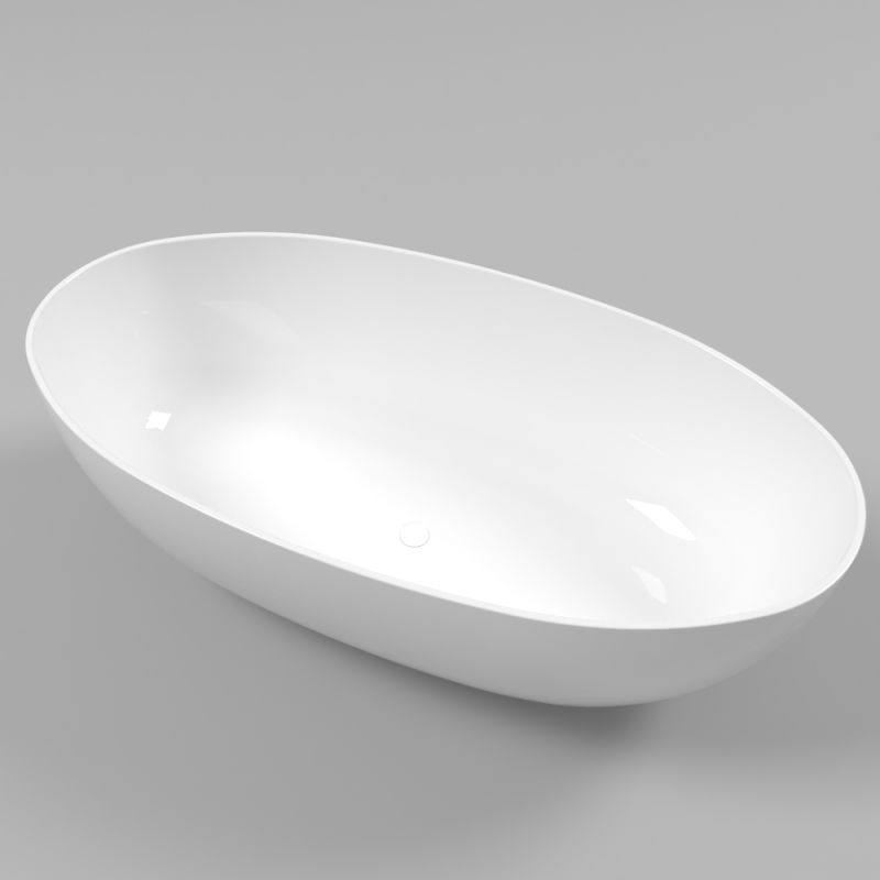 Ванна WHITECROSS Diamond 170x87 белый глянец, искусственный камень 0201.170087.100