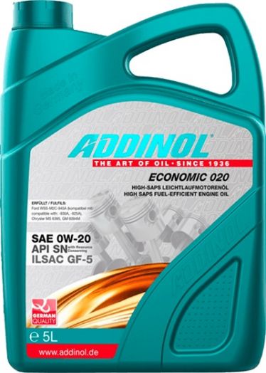 Addinol Economic 020 0W-20, 5л