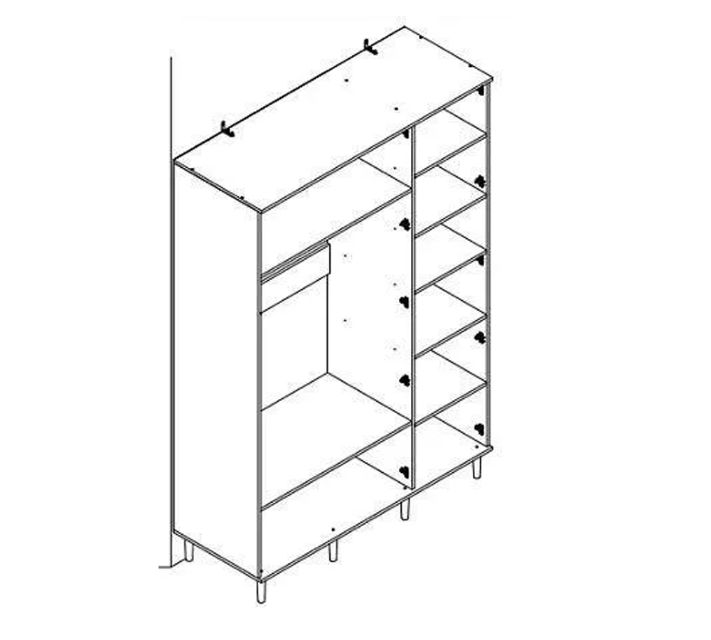 Шкаф трехдверный "Денвер" спальня