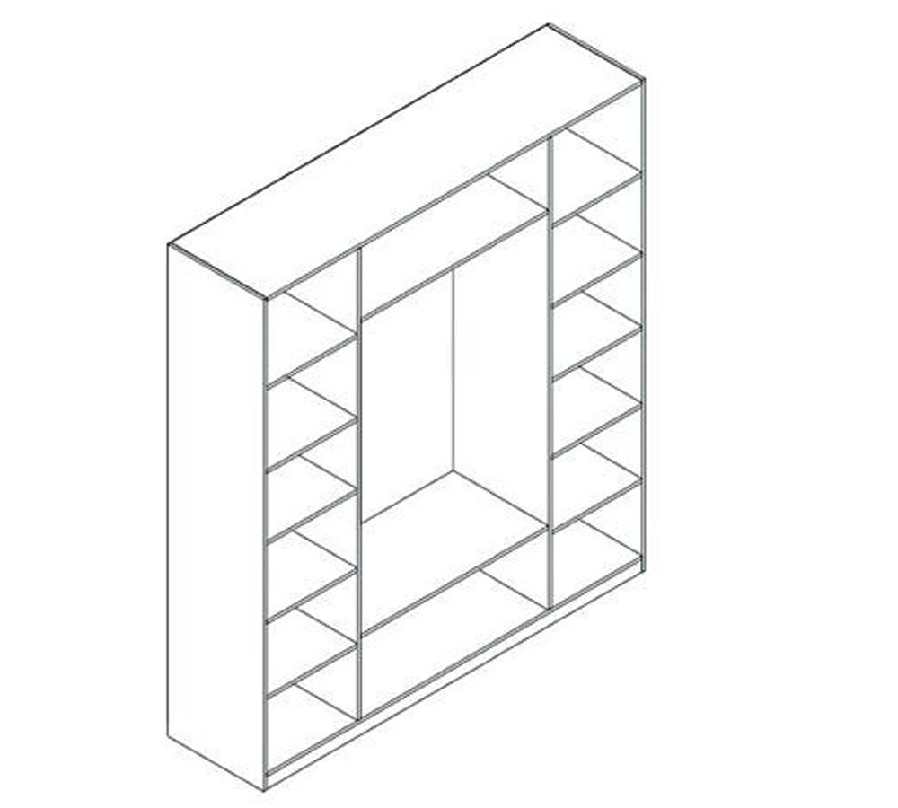 Шкаф четырехдверный "Глазго" спальня