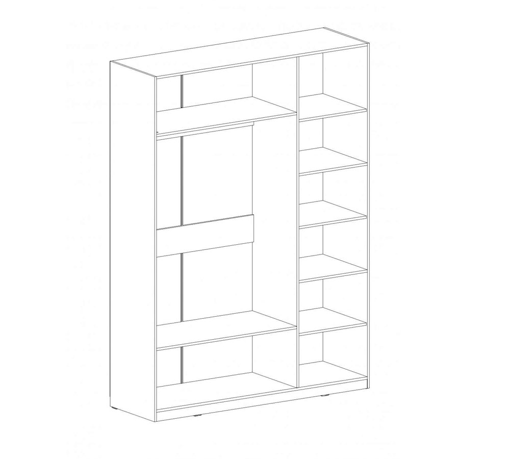 Шкаф трехдверный с обрамлением "Глазго" спальня