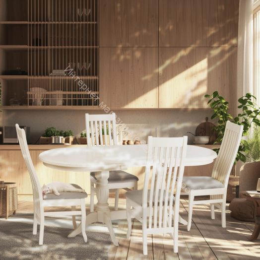 Стол COPPOLA бук, мдф, 140+40x80x77см, Ivory white