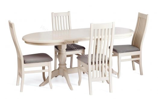 Стол COPPOLA бук, мдф, 140+40x80x77см, Ivory white