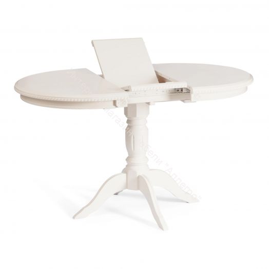 Стол STEFANO бук, мдф, 100+30x80x77см, Ivory white