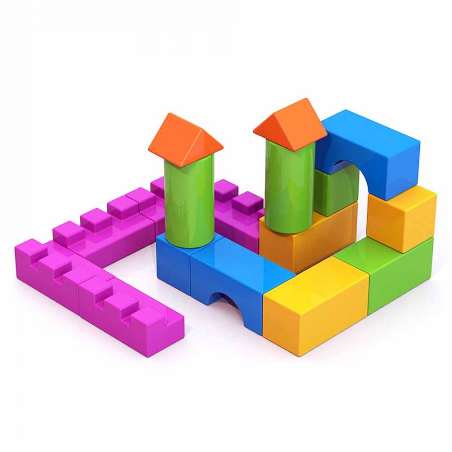 Конструктор выдувной "Кубики" - 17