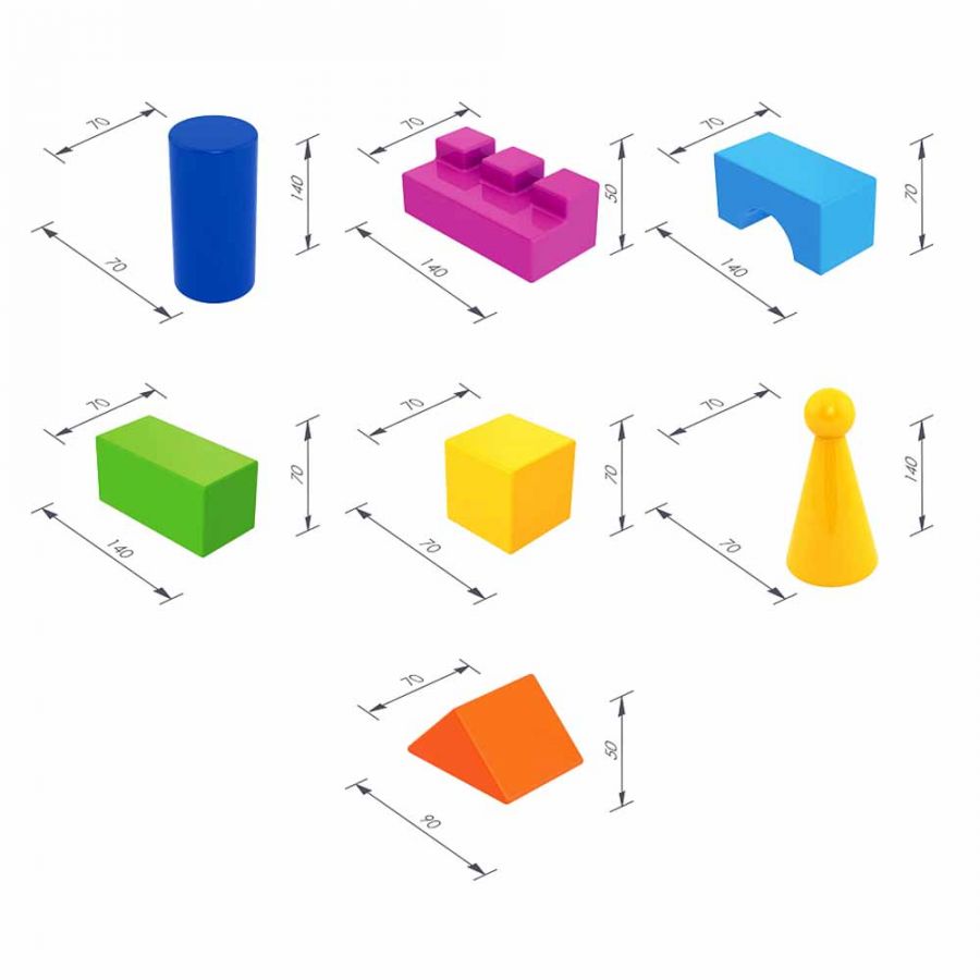Конструктор выдувной "Кубики" - 17