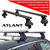 Багажник на крышу Hyundai Tucson 2015-2021, Атлант, крыловидные аэродуги (черный цвет)