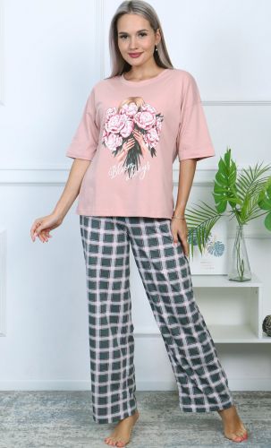 Костюм футболка и брюки палаццо ТК-3840