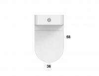 Напольный унитаз Globo Forty3 FO003 58x36 см схема 3