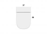 Напольный унитаз Globo Stockholm LA001 58x37 см схема 3