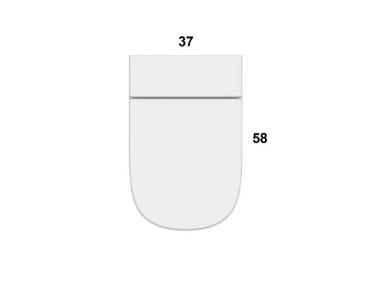 Напольный унитаз Globo Stockholm LA001 58x37 см схема 3