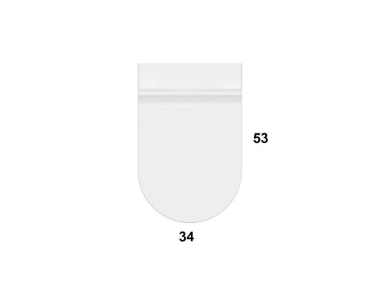 Подвесной безободковый унитаз Globo Mode MES02 53x34 см схема 3 Подвесной безободковый унитаз Globo Mode MES02 53x34 см схема 3