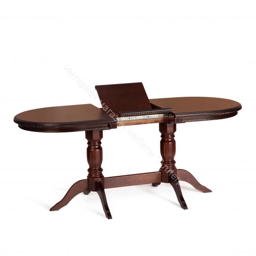 Стол COPPOLA бук, мдф, 140+40x80x77см, Tobacco, узор прямой