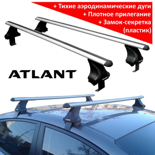 Багажник на крышу Toyota Camry седан 2017-…, Атлант, аэродинамические дуги