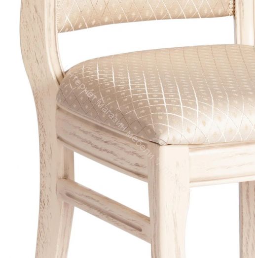 Стул VERSAL мягкое сидение бук, 51х48х106 см, бежевый патина, жаккард бежевый