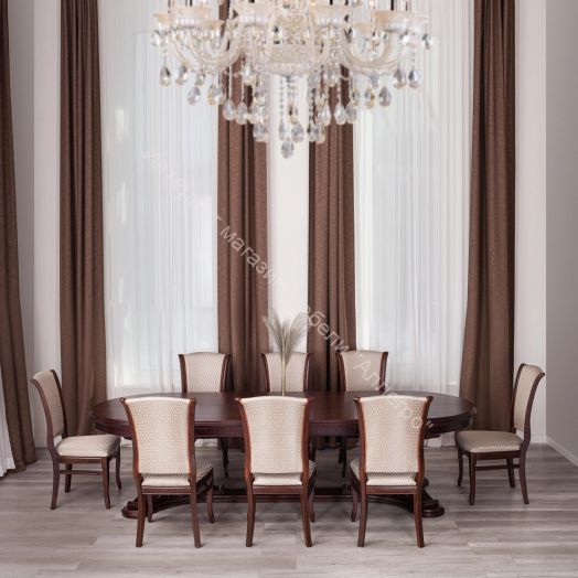 Стул VERSAL мягкое сидение бук, 51х48х106 см, Tobacco, жаккард коричневый