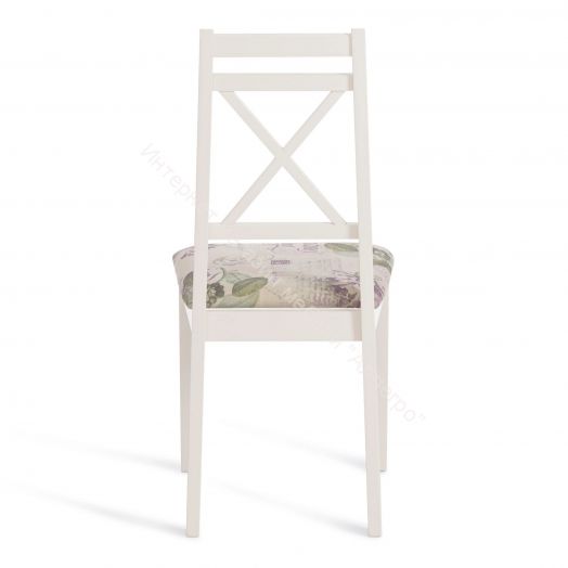 Стул Picasso ( PC-SC ) дерево гевея, 45х53х97см, ivory white (слоновая кость 2-5), Ткань Прованс № 13