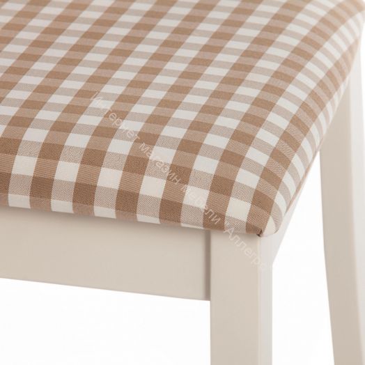 Стул Picasso ( PC-SC ) дерево гевея, 45х53х97см, ivory white (слоновая кость 2-5), Ткань клетка мелкая (S505-18)