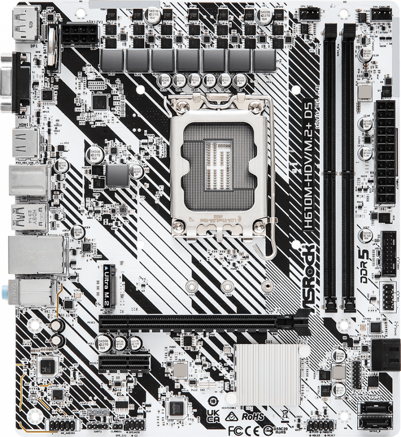 Материнская плата ASRock H610M-HDV/M.2+ D5