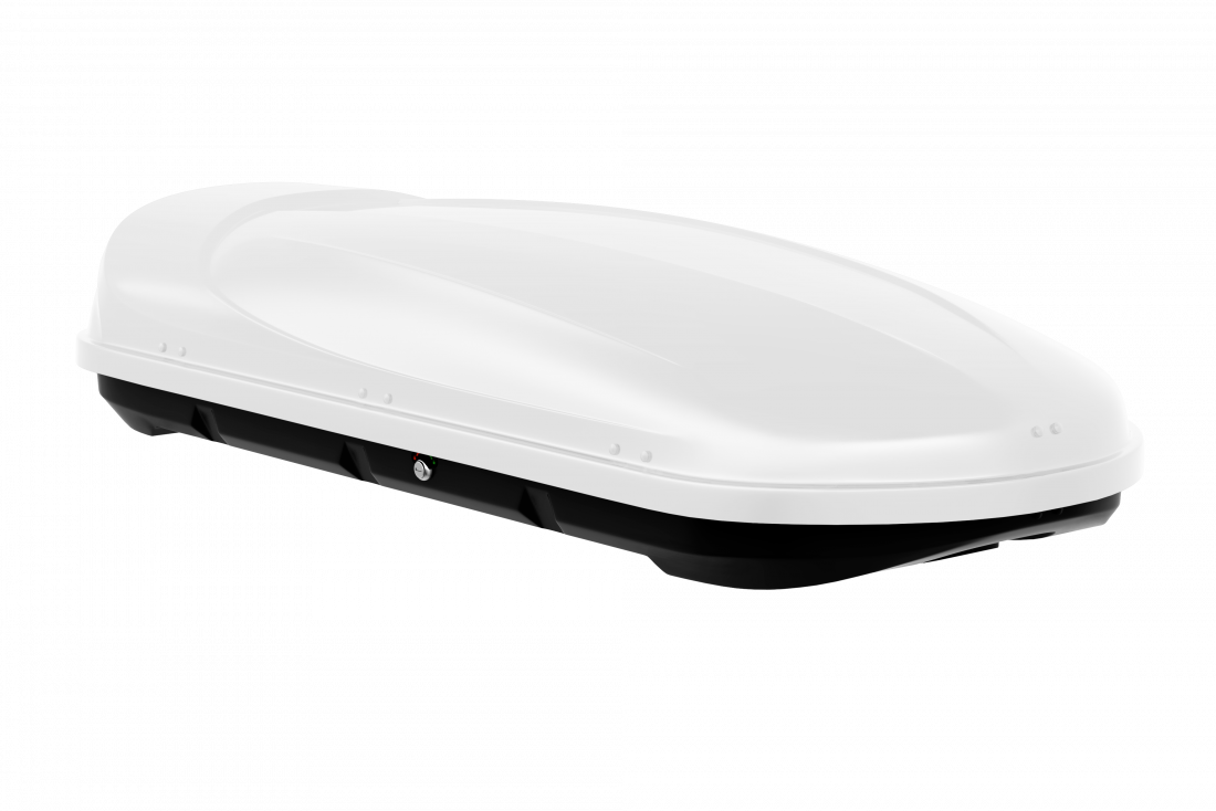 Автобокс StarBox SATURN 182х79х36, 420 л, двусторонний белый текстурный, металлический усилитель, крепления "U-скоба"