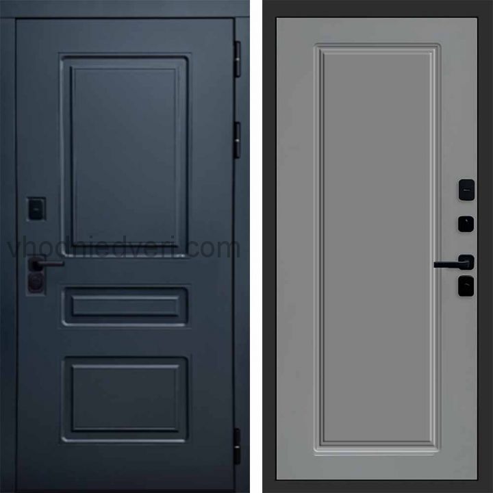 Входная дверь Termo-door Аляска Графит с терморазрывом - Гранд Грей софт
