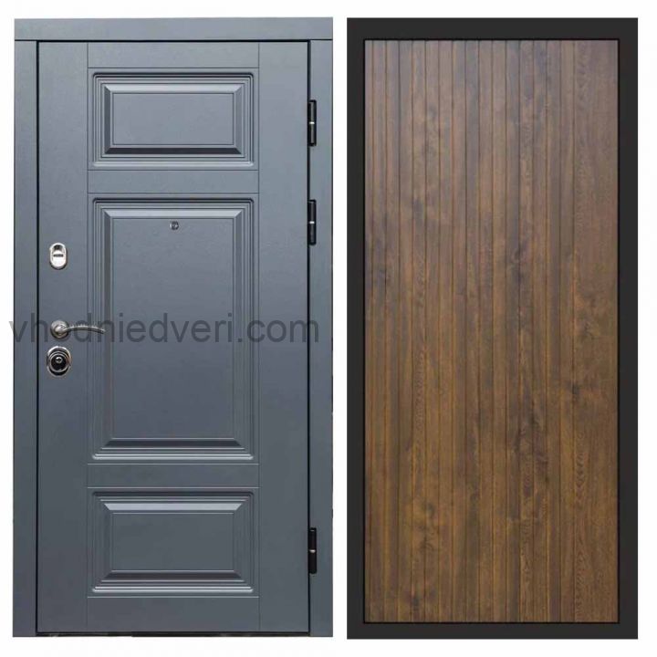 Входная дверь Termo-door Премиум винорит Грей с терморазрывом - FLAT Дуб