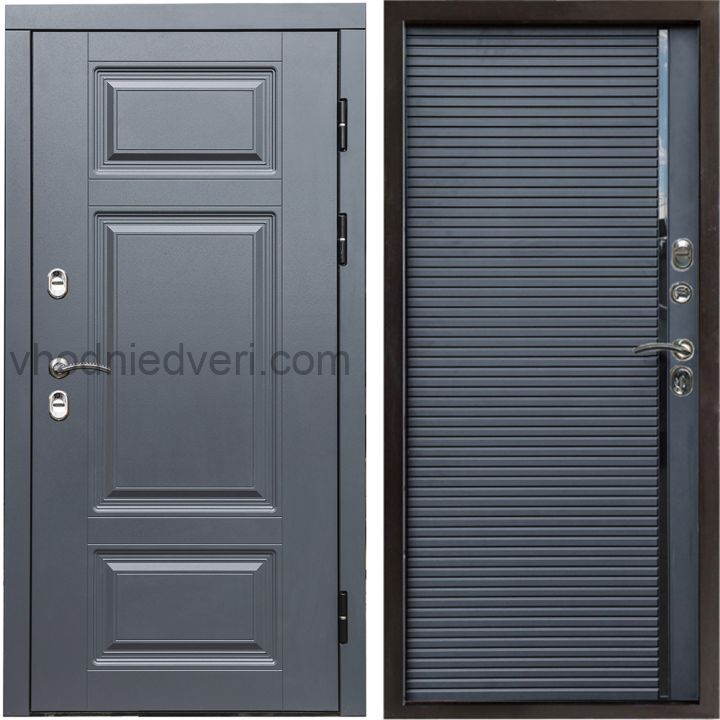 Входная дверь Termo-door Премиум винорит Грей с терморазрывом - Porte black