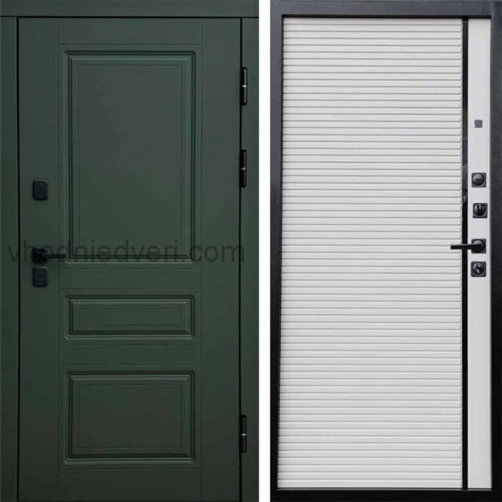 Входная дверь Termo-door Премиум винорит Орегон Грин с терморазрывом - Porte white