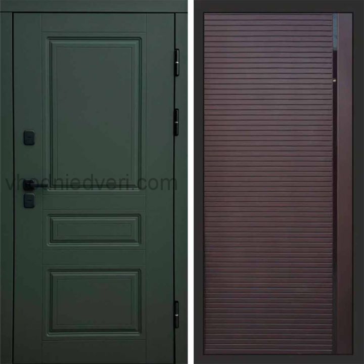 Входная дверь Termo-door Премиум винорит Орегон Грин с терморазрывом - Porte Шоколад