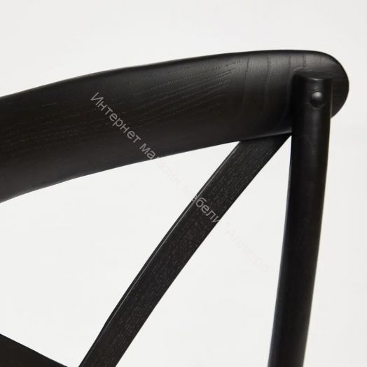 Стул CROSS (mod.CB2001) дерево вяз, 49.5*53.5*87, черный