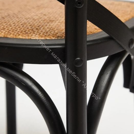 Стул CROSS (mod.CB2001) дерево вяз, 49.5*53.5*87, черный