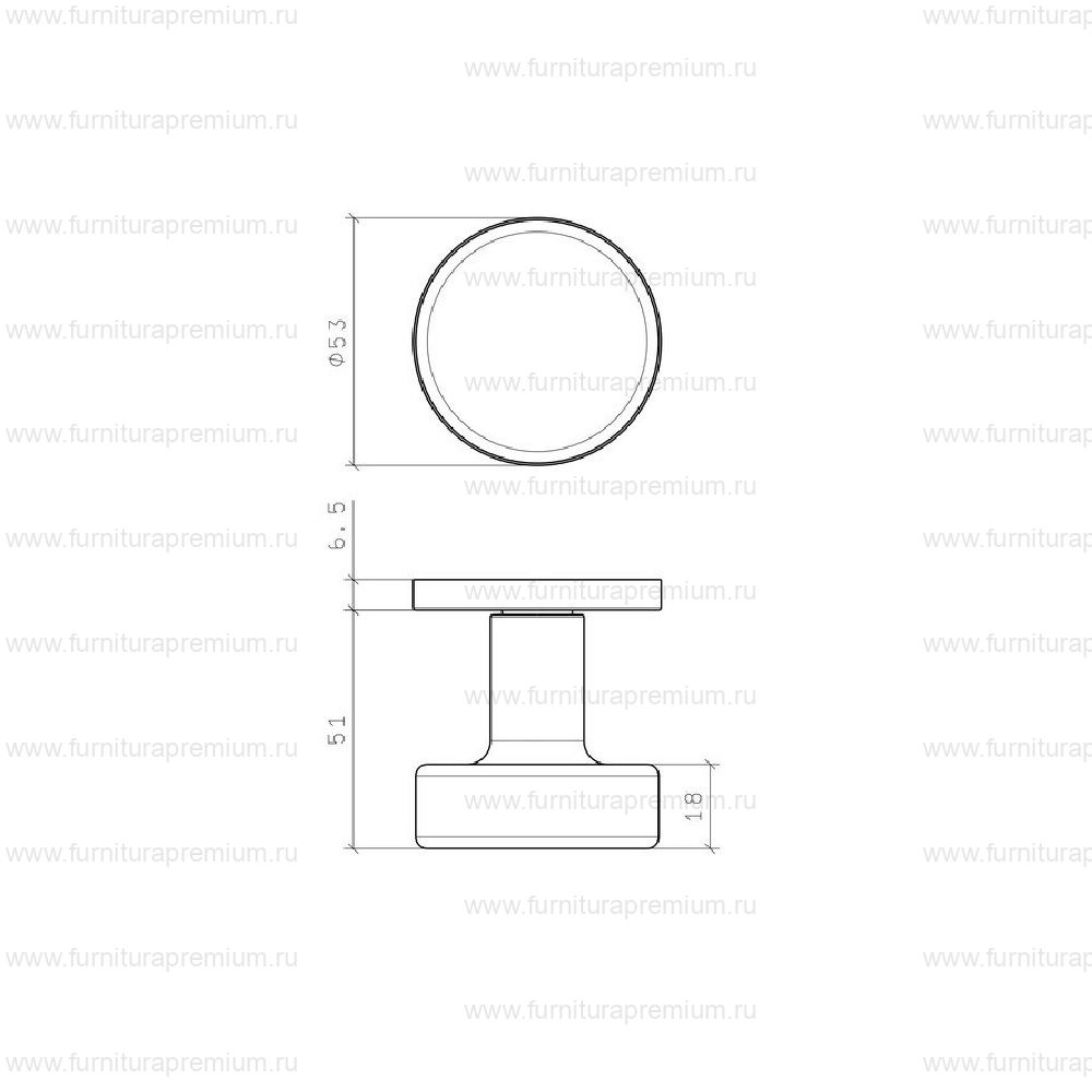 Ручка-кноб Aprile Ruta R 7S