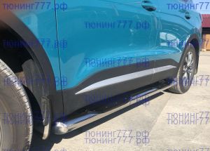 Подножки боковые, UKK, сталь ф 76мм на Tiggo 7 ProMax