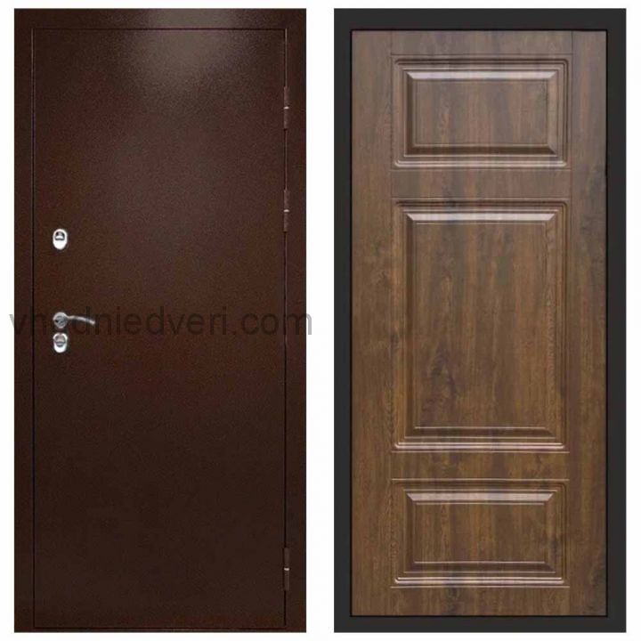 Входная дверь Termo-door Сибирь Антик медь с терморазрывом - Лион Дуб