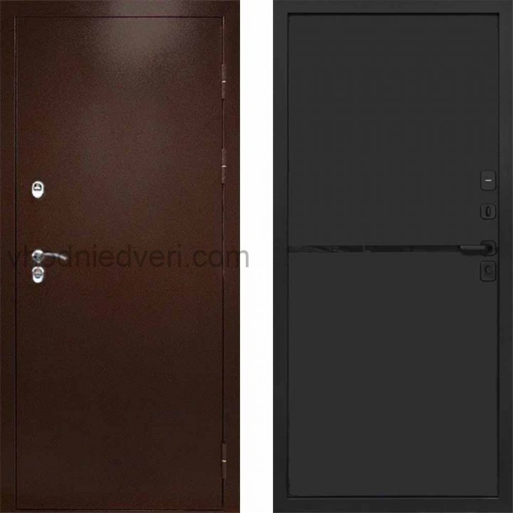 Входная дверь Termo-door Сибирь Антик медь с терморазрывом - Нео Графит