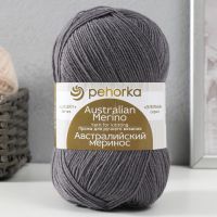 Пряжа для вязания спицами, крючком «Пехорский текстиль. Австралийский меринос», 95% мериносовая шерсть, 5% акрил объёмный 400 м/100 г, (393 св. морен)