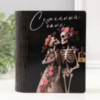 Деревянная копилка-книга для денег «Семейный банк», для купюр, монет, 14?12?5 см