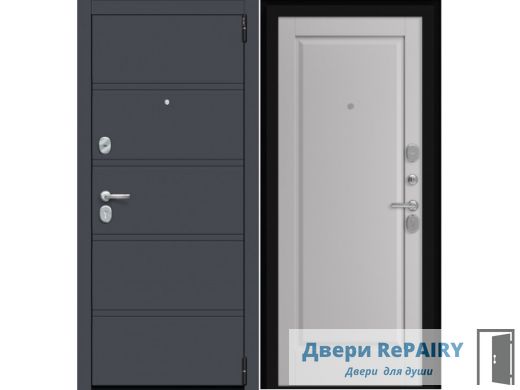 Входная дверь Porta R-3 8/П1 Graphite Pro/Alaska/Nardo Grey