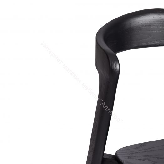 Стул ASGARD дерево вяз, Чёрный, 48х43х76 см