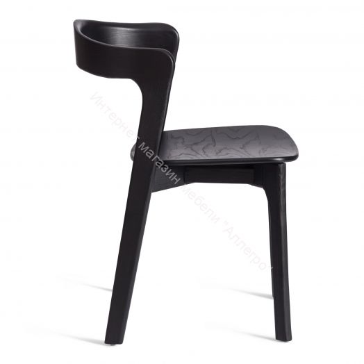 Стул ASGARD дерево вяз, Чёрный, 48х43х76 см