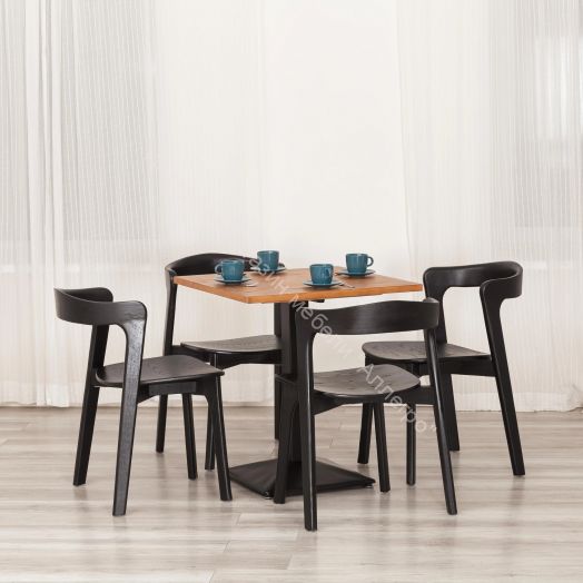 Стул ASGARD дерево вяз, Чёрный, 48х43х76 см