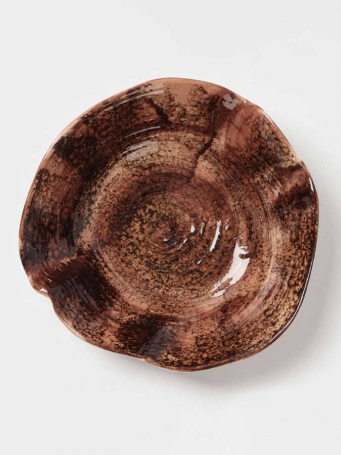 Салатник Magistro Wood, 350 мл, d=16.6 см, фарфор, коричневый